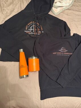 Hot Rods & Handguns Logo Pullover Sweatshirts + Orange RTIC Drinkware